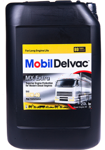Масло моторное cинтетическое, канистра 20л. Mobil Delvac MX Extra SAE 10W-40