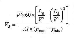 Формула расчета объема ресивера
