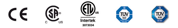 Качество продукции FINI подтверждено международными сертификатами CSA, Intertek, ISO 9001, TUV