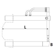 Нижнее прямое плечо TECNA 4776 L=1030мм (тип B) для клещей TECNA 3327, 3328
