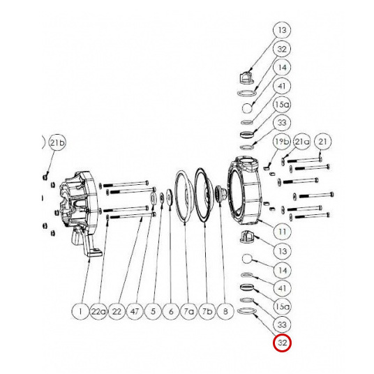 FLUIMAC P0065GN000236TF Уплотнительное кольцо / UPPER O-RING PTFE ...