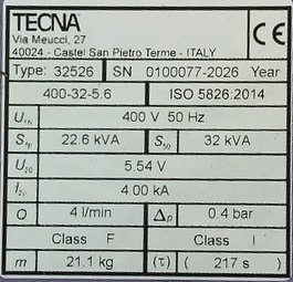Трансформатор контактной сварки TECNA 32526 (H-ROBOT) однофазный Трансформатор контактной сварки TECNA 32526 (H-ROBOT) однофазный