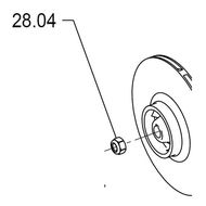 14005640000 Винт/гайка крепления крыльчатки, поз.28.04 Calpeda