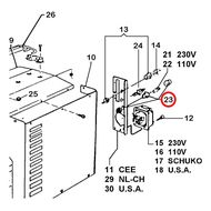 103011320 Держатель предохранителя для MOSA MSG CHOPPER, MSG200S, MS200