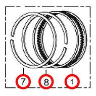 100800201 Набор поршневых колец K-180 KOSHIN
