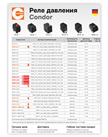 Condor реле давления