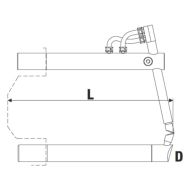 Нижнее изогнутое плечо TECNA 4853 L=190мм (тип D) для клещей TECNA 3321, 3322