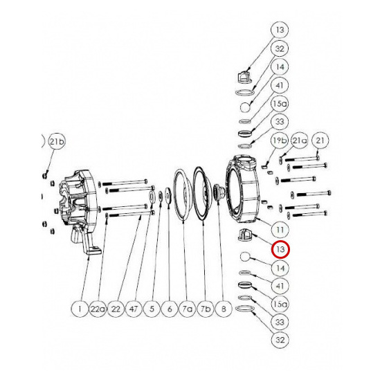 FLUIMAC P0050GA004807PP Шариковая обойма / BALL RUNNER CAGE P100 PP+VTR, насосов Phoenix P65 / Phoenix P100, поз. 13