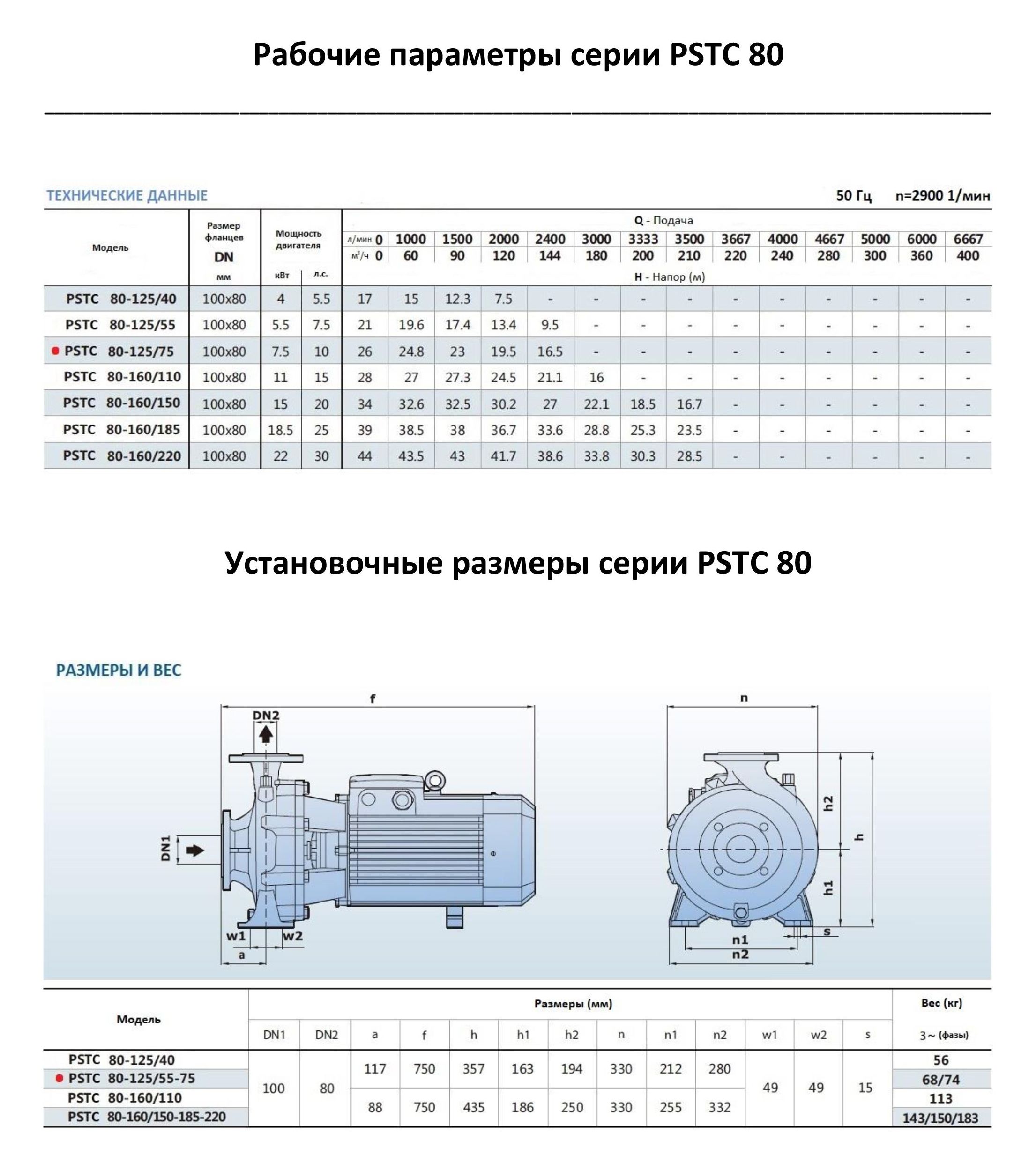 Насосный агрегат моноблочный фланцевый PURITY PSTC 80-125/75 - купить по  низкой цене в Москве