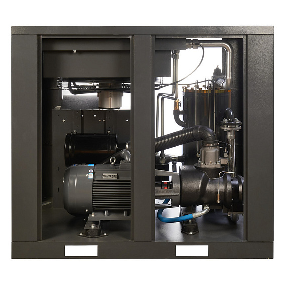 Мощность двигателя, кВт;Давление, атм;Объем ресивера, литров;Производительность, л/мин;Наличие осушителя;Тип привода;Наличие частотного преобразователя;Применение;Напряжение питания, В;Габариты (ДхШхВ), мм;Гарантия, месяцев;Масляный/Безмасляный;Страна производства;Наличие ресивера;Серия Винтовой компрессор ET-Compressors SL 75-13 VS PM (IP55) с частотным регулированием производительности и двигателем на постоянных магнитах