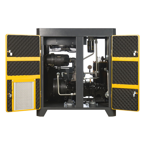 Винтовой компрессор ET-Compressors ET SL 37-10 DS H VS PM (IP65) двухступенчатый с частотным регулированием производительности и двигателем с постоянными магнитами