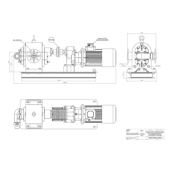 Насос шестеренчатый Fraccarolo - FA/90 - 30/700 300C° (FAM/90) Насос шестеренчатый Fraccarolo - FA/90 - 30/700 300C° (FAM/90)