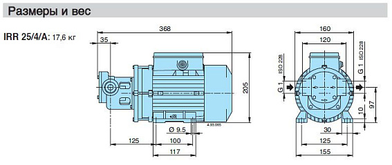 Шестеренный насос Calpeda для перекачки ГСМ Calpeda IRR 25/4/A Шестеренный насос Calpeda для перекачки ГСМ Calpeda IRR 25/4/A