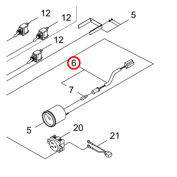 G327-000340, G327000340 Лампа / LAMP ASSY Shindaiwa DGW500 G327-000340, G327000340 Лампа / LAMP ASSY Shindaiwa DGW500