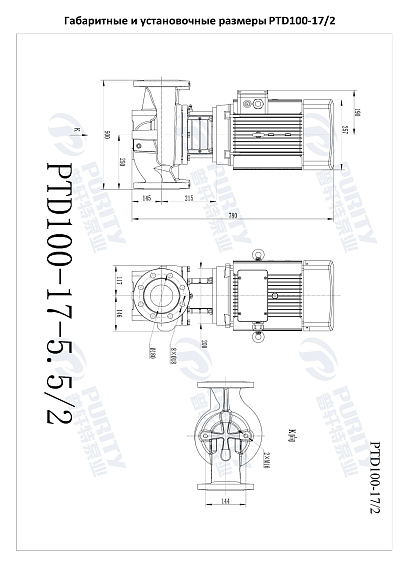 Насос в линию PURITY PTD 100-17/2 (N) Насос в линию PURITY PTD 100-17/2 (N)