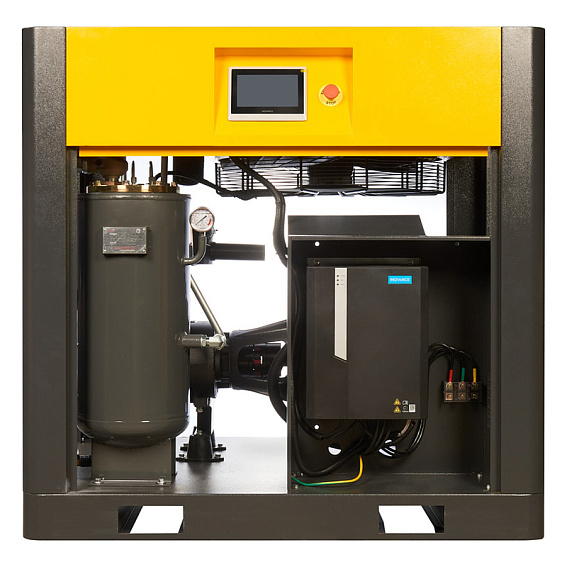 Мощность двигателя, кВт;Давление, атм;Объем ресивера, литров;Производительность, л/мин;Наличие осушителя;Тип привода;Наличие частотного преобразователя;Применение;Напряжение питания, В;Габариты (ДхШхВ), мм;Гарантия, месяцев;Масляный/Безмасляный;Страна производства;Наличие ресивера;Серия Винтовой компрессор ET-Compressors SL 45-10 VS PM (IP55) с частотным регулированием производительности и двигателем на постоянных магнитах