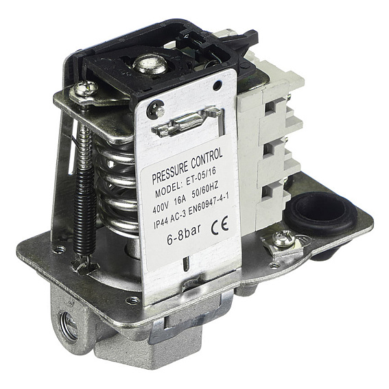 Реле давления насоса ET-05/16 W3 1-16bar 1х3.8”f+1/4”f Реле давления насоса ET-05/16 W3 1-16bar 1х3.8”f+1/4”f