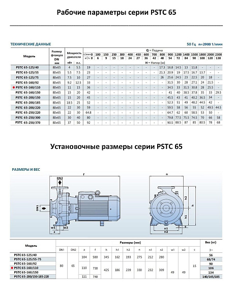 Консольно-моноблочный фланцевый насос PURITY PSTC 65-160/110 (N) Консольно-моноблочный фланцевый насос PURITY PSTC 65-160/110 (N)