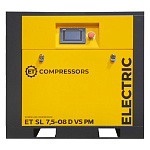 Винтовой компрессор ET-Compressors SL 7,5-08 D VS PM (IP23) без муфты с частотным регулированием производительности и двигателем на постоянных магнитах