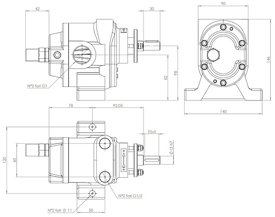 Насос шестеренчатый Fraccarolo - FA/3 - 1,5/1500 300C° (FAM/3) Насос шестеренчатый Fraccarolo - FA/3 - 1,5/1500 300C° (FAM/3)