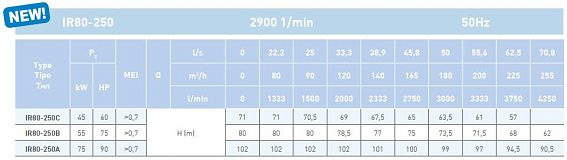 Насосный агрегат моноблочный фланцевый SAER IR 80-250C Насосный агрегат моноблочный фланцевый SAER IR 80-250C