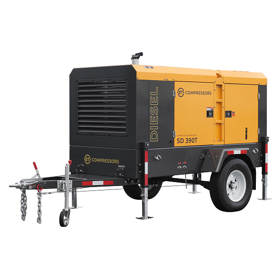 Дизельный винтовой компрессор ET-Compressors ET SD-390T-10 на шасси Дизельный винтовой компрессор ET-Compressors ET SD-390T-10 на шасси