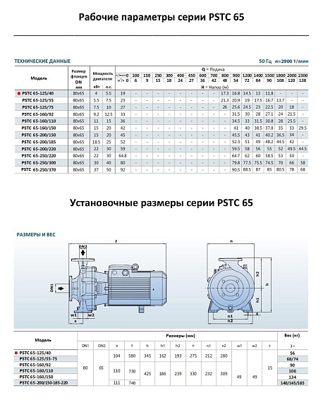 Консольно-моноблочный фланцевый насос PURITY PSTC 65-125/40 (N) Консольно-моноблочный фланцевый насос PURITY PSTC 65-125/40 (N)