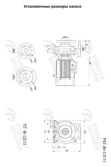 Консольно-моноблочный фланцевый насос PSTG 40-125/11 (N) Консольно-моноблочный фланцевый насос PSTG 40-125/11 (N)