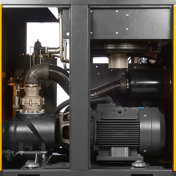 Мощность двигателя, кВт;Давление, атм;Объем ресивера, литров;Производительность, л/мин;Наличие осушителя;Тип привода;Наличие частотного преобразователя;Применение;Напряжение питания, В;Габариты (ДхШхВ), мм;Гарантия, месяцев;Масляный/Безмасляный;Страна производства;Наличие ресивера;Серия Винтовой компрессор ET-Compressors SL 110-16 VS PM (IP55) с частотным регулированием производительности и двигателем на постоянных магнитах