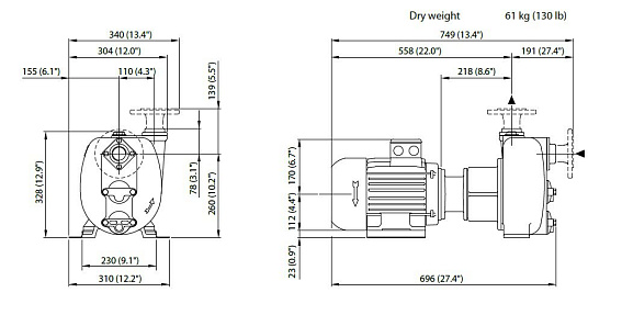 Самовсасывающий грязевой электронасос Varisco JE 1-180 G10 MT20 Самовсасывающий грязевой электронасос Varisco JE 1-180 G10 MT20