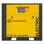 Винтовой компрессор ET-Compressors SL 7,5-13 D VS PM (IP23) без муфты с частотным регулированием производительности и двигателем на постоянных магнитах