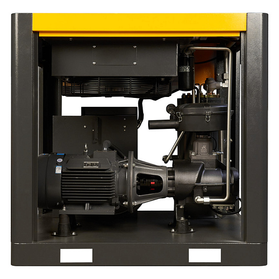 Мощность двигателя, кВт;Давление, атм;Объем ресивера, литров;Производительность, л/мин;Наличие осушителя;Тип привода;Наличие частотного преобразователя;Применение;Напряжение питания, В;Габариты (ДхШхВ), мм;Гарантия, месяцев;Масляный/Безмасляный;Страна производства;Наличие ресивера;Серия Винтовой компрессор ET-Compressors SL 45-10 VS PM (IP55) с частотным регулированием производительности и двигателем на постоянных магнитах