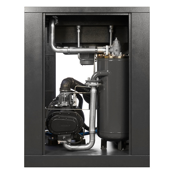 Мощность двигателя, кВт;Давление, атм;Объем ресивера, литров;Производительность, л/мин;Наличие осушителя;Тип привода;Наличие частотного преобразователя;Применение;Напряжение питания, В;Габариты (ДхШхВ), мм;Гарантия, месяцев;Масляный/Безмасляный;Страна производства;Наличие ресивера;Серия Винтовой компрессор ET-Compressors SL 75-13 VS PM (IP55) с частотным регулированием производительности и двигателем на постоянных магнитах