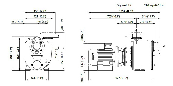 Самовсасывающий грязевой электронасос Varisco JE 4-250 G11 FT40 Самовсасывающий грязевой электронасос Varisco JE 4-250 G11 FT40