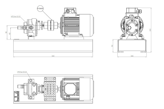Насос шестеренчатый Fraccarolo - FA/1 - 0,75/1500 300C° (FAM/1) Насос шестеренчатый Fraccarolo - FA/1 - 0,75/1500 300C° (FAM/1)
