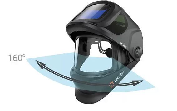 Сварочная маска с автоматическим светофильтром и подачей воздуха Tecmen TM1000 черная с PAPR Сварочная маска с автоматическим светофильтром и подачей воздуха Tecmen TM1000 черная с PAPR