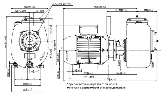 Самовсасывающий насос Varisco JE 4-100 G10 NT20 Самовсасывающий насос Varisco JE 4-100 G10 NT20