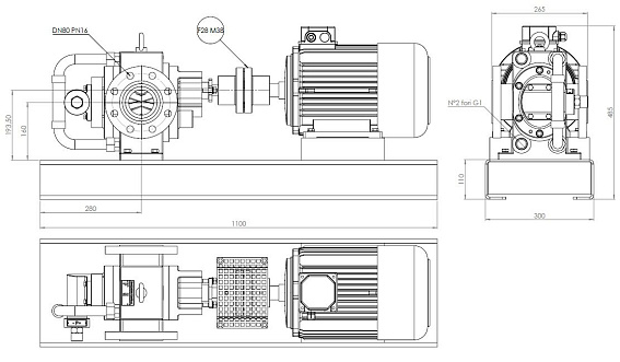 Насос шестеренчатый Fraccarolo - FA/30 - 7,5/1500 300C° (FAM/30) Насос шестеренчатый Fraccarolo - FA/30 - 7,5/1500 300C° (FAM/30)