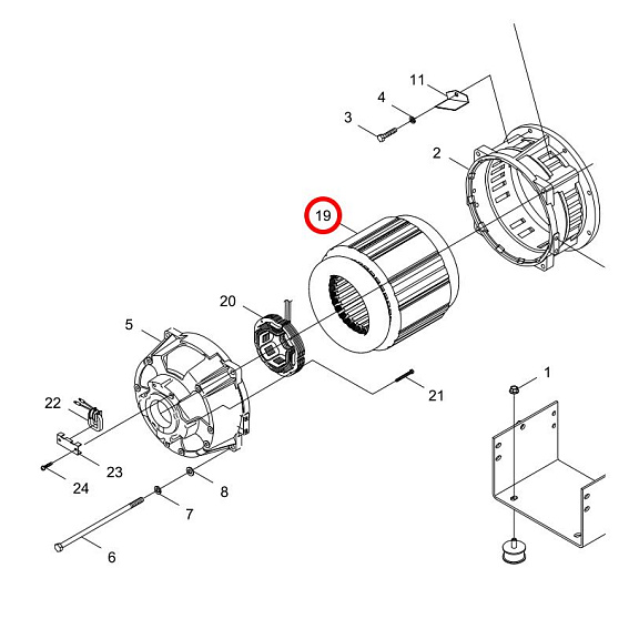 M106-000580, M106000580 Статор / STATOR Shindaiwa DGW500