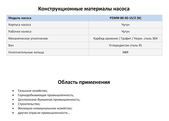 Самовсасывающий насос на раме PURITY PZWM 80-50-15/2 Самовсасывающий насос на раме PURITY PZWM 80-50-15/2