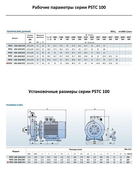 Консольно-моноблочный фланцевый насос PURITY PSTC 100-200/370 (N) Консольно-моноблочный фланцевый насос PURITY PSTC 100-200/370 (N)