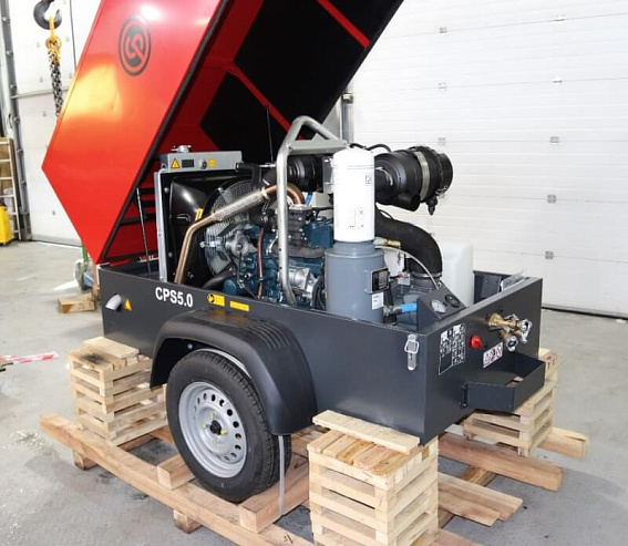 Винтовой дизельный компрессор Chicago Pneumatic CPS 5.0 на шасси Винтовой дизельный компрессор Chicago Pneumatic CPS 5.0 на шасси