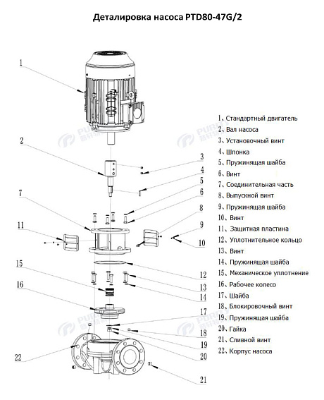 Насос в линию PURITY PTD 80-47G/2 (N) Насос в линию PURITY PTD 80-47G/2 (N)