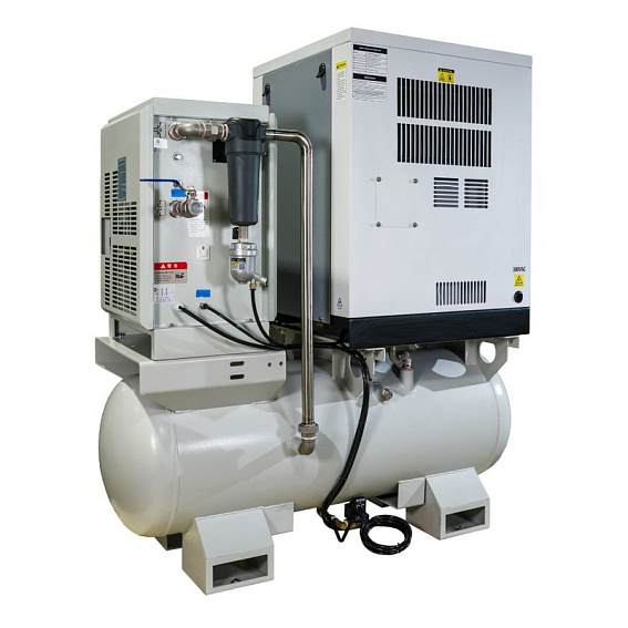 Спиральный безмасляный компрессор ET OFS 7,5/3,7-10-300 PM ES на ресивере с осушителем Спиральный безмасляный компрессор ET OFS 7,5/3,7-10-300 PM ES на ресивере с осушителем