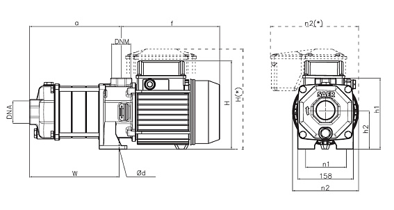 Горизонтальный многоступенчатый насосный агрегат SAER OP 32/11, 400В Горизонтальный многоступенчатый насосный агрегат SAER OP 32/11, 400В