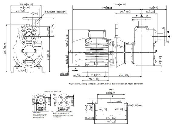 Самовсасывающий насос Varisco JE 4-160 G10 NT20 Самовсасывающий насос Varisco JE 4-160 G10 NT20