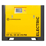 Винтовой компрессор ET-Compressors SL 15-16 VS PM (IP55) с частотным регулированием производительности и двигателем на постоянных магнитах