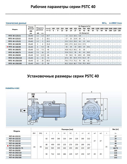 Консольно-моноблочный фланцевый насос PURITY PSTC 40-160/40 (N) Консольно-моноблочный фланцевый насос PURITY PSTC 40-160/40 (N)