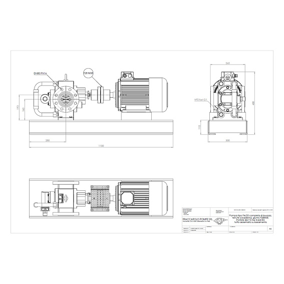 Насос шестеренчатый Fraccarolo - FA/20 - 5,5/1500 300C° (FAM/20) Насос шестеренчатый Fraccarolo - FA/20 - 5,5/1500 300C° (FAM/20)
