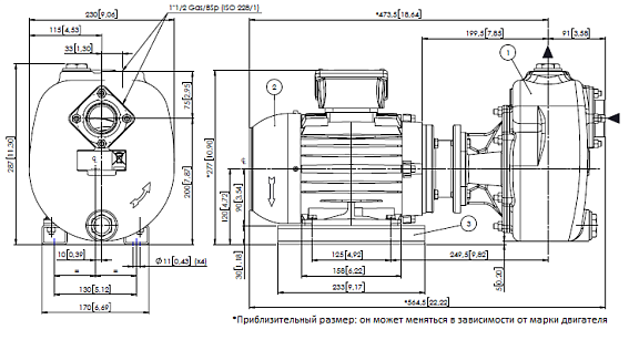 Самовсасывающий насос Varisco JE 1-160 G30 NT20 Самовсасывающий насос Varisco JE 1-160 G30 NT20